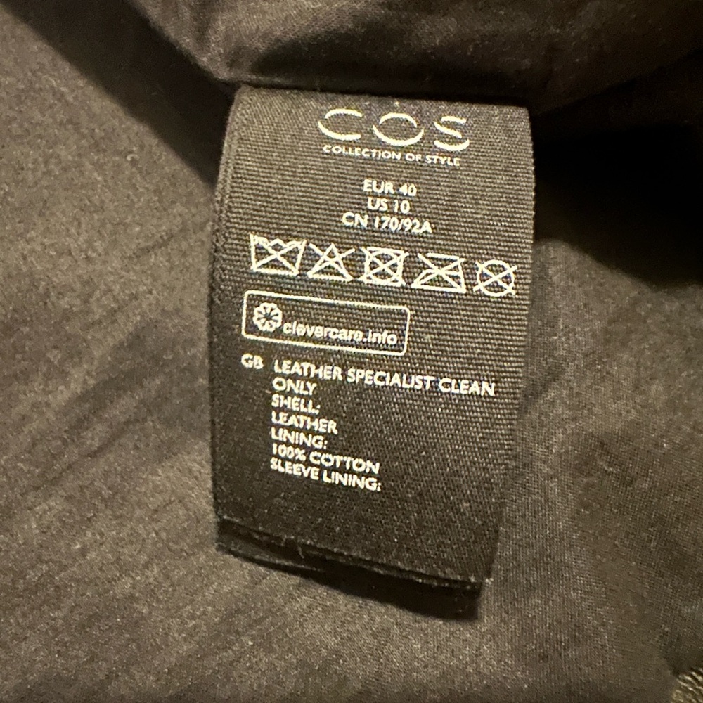 COS A-Line leather Jacket - Picture 5 of 12